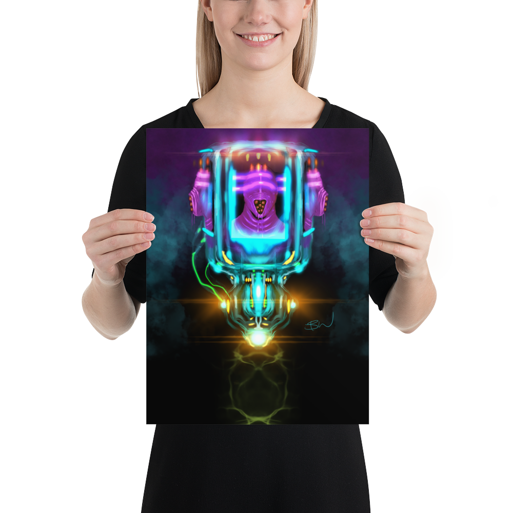 3D HOLOGRAPHIC DISPLAY HOVERUNIT Poster
