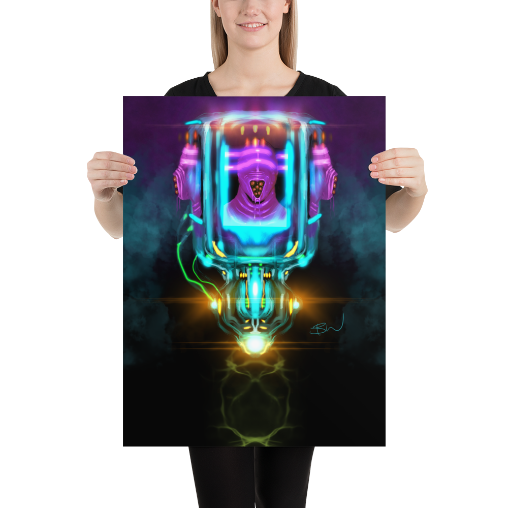 3D HOLOGRAPHIC DISPLAY HOVERUNIT Poster
