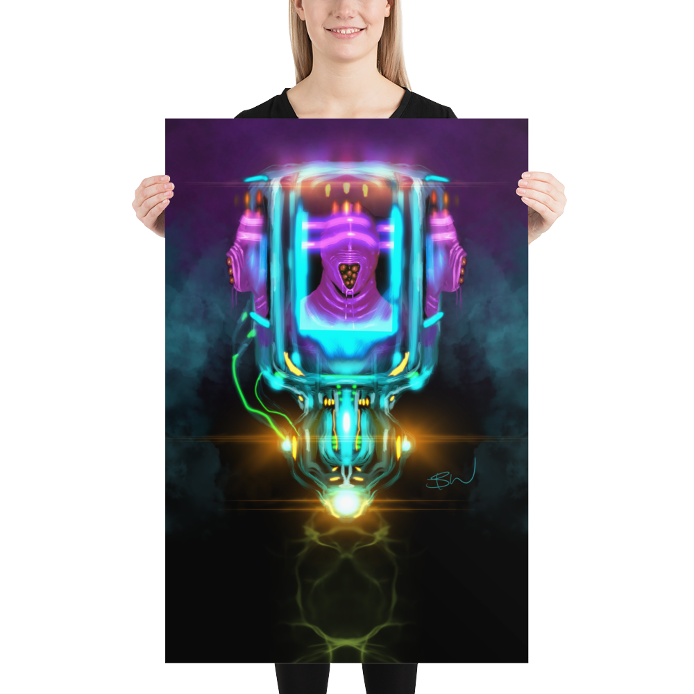 3D HOLOGRAPHIC DISPLAY HOVERUNIT Poster