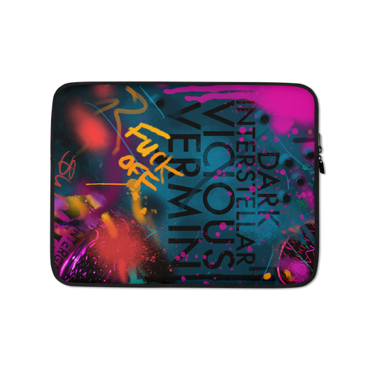 DARK INTERSTELLAR VICIOUS VERMIN GRAFFITI Laptop Sleeve