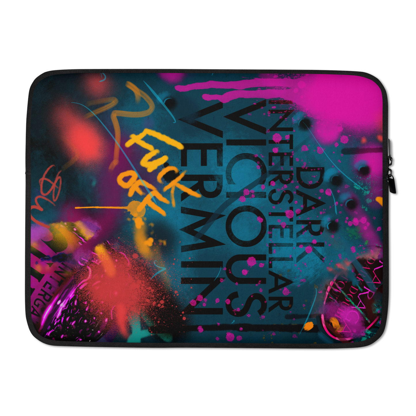 DARK INTERSTELLAR VICIOUS VERMIN GRAFFITI Laptop Sleeve