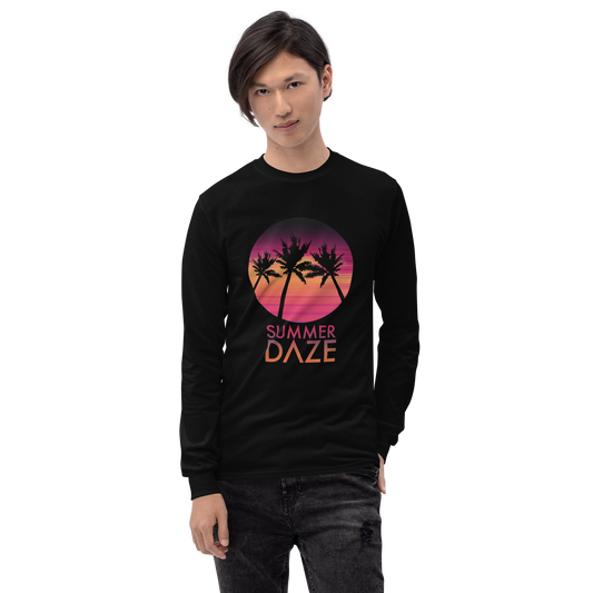 SUMMER DAZE SUNSET SYNTH Long Sleeve Shirt