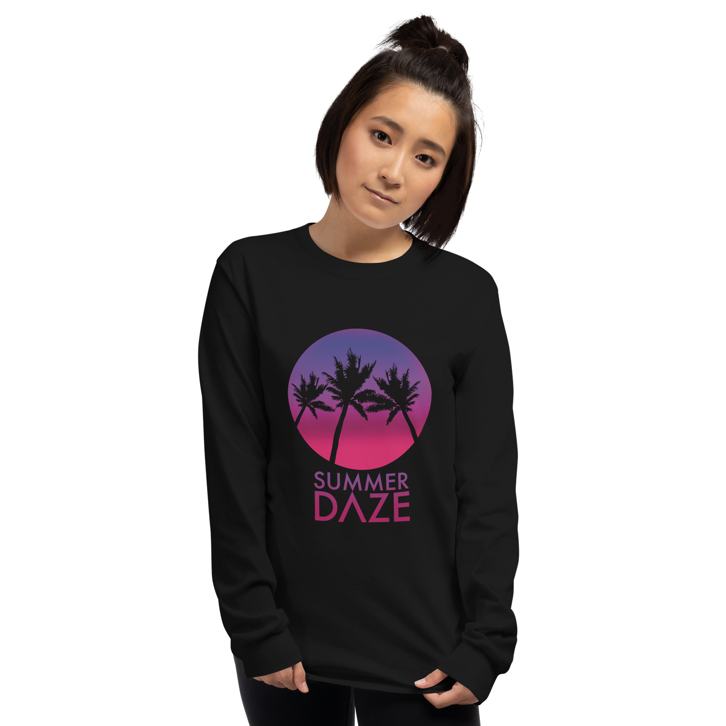 SUMMER DAZE NIGHT SYNTH Long Sleeve Shirt