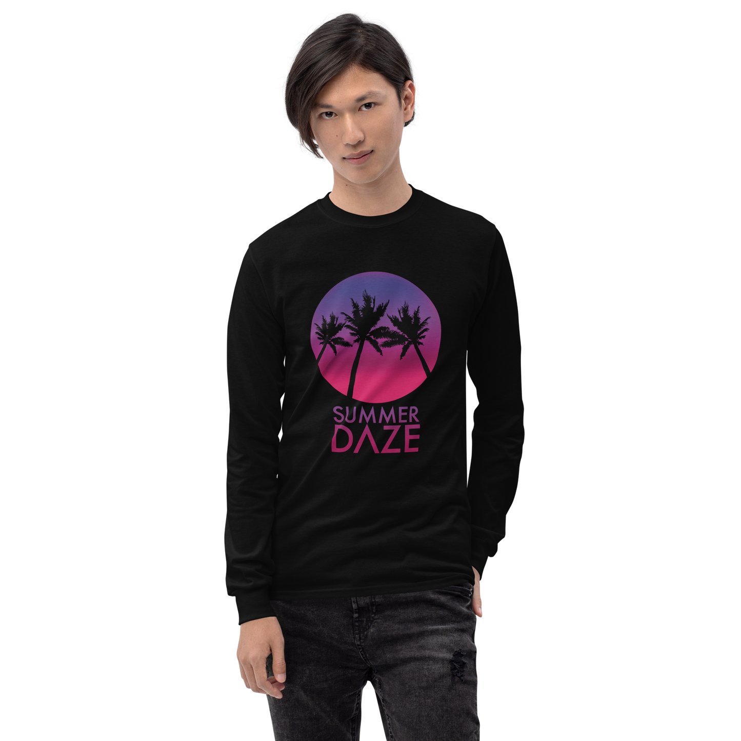 SUMMER DAZE NIGHT SYNTH Long Sleeve Shirt